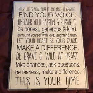 Inspirational plaque